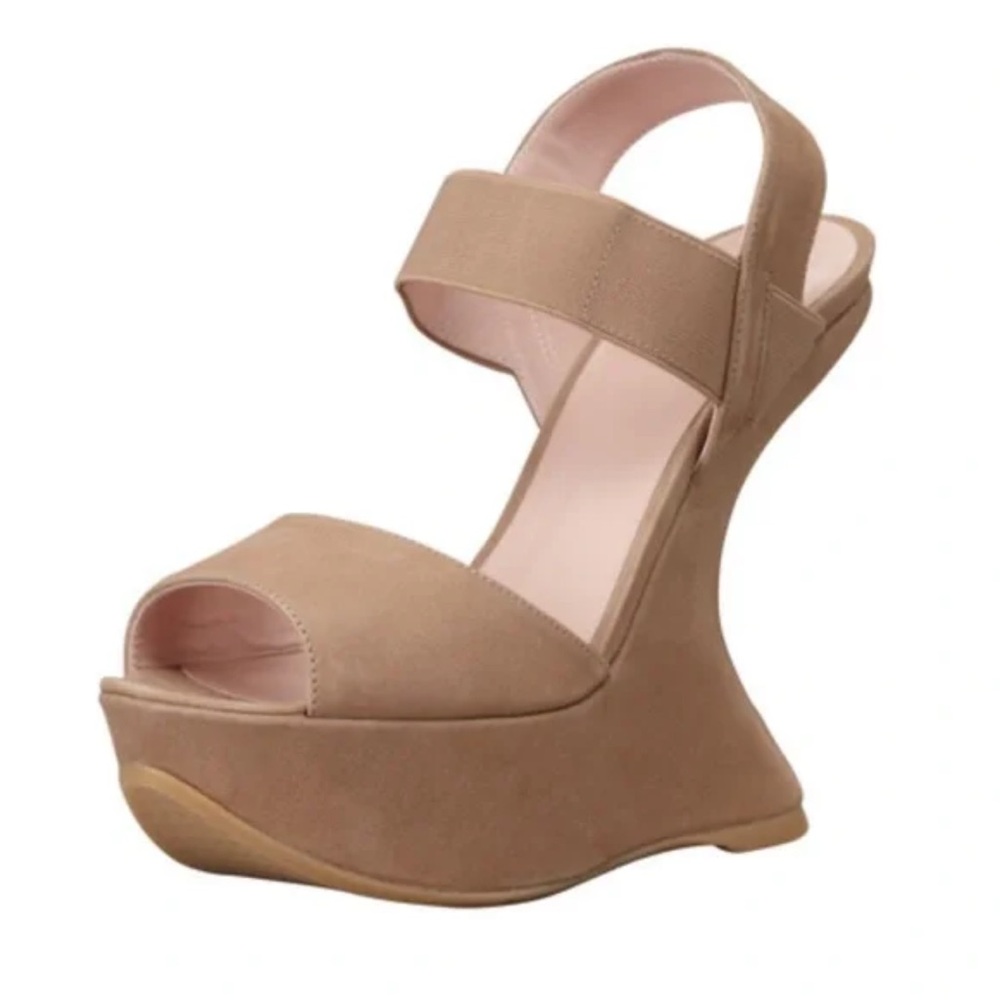 Stuart weitzman‎ suede Tan Wedge Heels